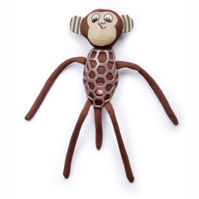 Opica s dlhými nohami, látková pískacia hračka s TPR prvkami
