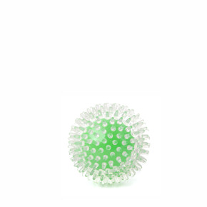 JK TPR lopta s pichliačmi zelená, odolná (gumová) hračka z termoplastickej gumy