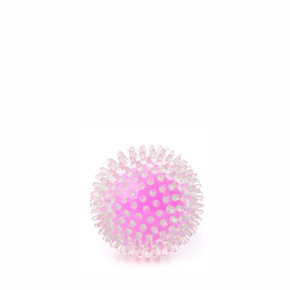 JK TPR lopta s pichliačmi ružová, odolná (gumová) hračka z termoplastickej gumy