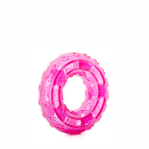JK TPR - kruh ružový, odolná (gumová) hračka z termoplastickej gumy